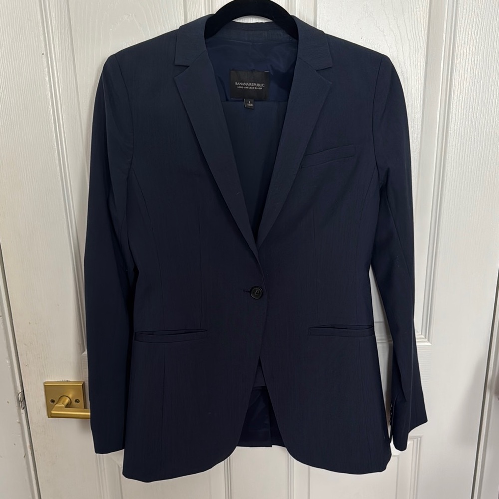 Navy Suit by Banana Republic